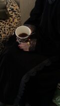 عباية مخمل ورد