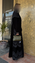 عباية مخمل وجوبير حرير